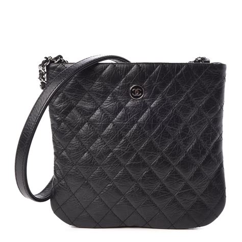 chanel calfskin quilted crossbody bag black|Chanel calfskin vs lambskin.